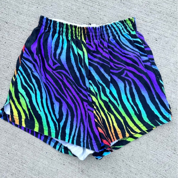 Soffe Multicolor Zebra Print Shorts - Picture 1 of 3